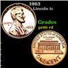 Image 1 : Proof 1963 Lincoln Cent 1c Grades Gem+ Proof Red