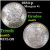 Image 1 : 1884-p Morgan Dollar $1 Grades GEM Unc