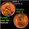 Image 1 : 1945-s Lincoln Cent 1c Grades GEM++ Unc RD