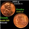Image 1 : 1955-p Lincoln Cent 1c Grades GEM+ Unc RD