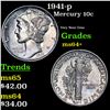 Image 1 : 1941-p Mercury Dime 10c Grades Choice+ Unc