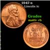 Image 1 : 1947-s Lincoln Cent 1c Grades Gem+ Unc RB