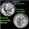 Image 1 : 1944-d Mercury Dime 10c Grades GEM+ FSB