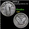 Image 1 : 1925-p Standing Liberty Quarter 25c Grades vg, very good