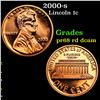 Image 1 : Proof 2000-s Lincoln Cent 1c Grades Gem++ Proof Red Deep cameo