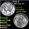 Image 1 : 1944-d Mercury Dime 10c Grades Choice Unc+ FSB
