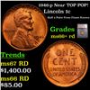 Image 1 : 1946-p Lincoln Cent Near TOP POP! 1c Graded ms66+ rd BY SEGS