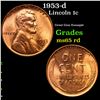 Image 1 : 1953-d Lincoln Cent 1c Grades GEM Unc RD