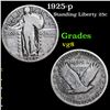 Image 1 : 1925-p Standing Liberty Quarter 25c Grades vg, very good