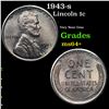 Image 1 : 1943-s Lincoln Cent 1c Grades Choice+ Unc