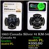Image 1 : NGC 1963 Canada Silver $1 KM-54 Graded ms64 PL By NGC