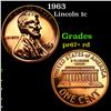 Image 1 : Proof 1963 Lincoln Cent 1c Grades Gem++ Proof Red
