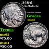 Image 1 : 1938-d Buffalo Nickel 5c Grades GEM Unc
