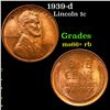 Image 1 : 1939-d Lincoln Cent 1c Grades GEM++ RB