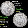 Image 1 : 1886-s Morgan Dollar $1 Grades Select AU