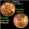 Image 1 : 1944-p Lincoln Cent 1c Grades GEM++ Unc RD