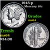 Image 1 : 1945-p Mercury Dime 10c Grades Choice Unc