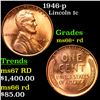 Image 1 : 1946-p Lincoln Cent 1c Grades GEM++ Unc RD