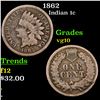 Image 1 : 1862 Indian Cent 1c Grades vg+