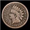 Image 2 : 1862 Indian Cent 1c Grades vg+