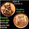 Image 1 : 1957-d Lincoln Cent 1c Grades GEM++ RD