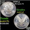 Image 1 : 1896-p Morgan Dollar $1 Grades Choice Unc PL