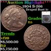 Image 1 : ***Auction Highlight*** 1804 Draped Bust Large Cent S-266 1c Graded f15 By SEGS (fc)
