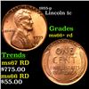 Image 1 : 1955-p Lincoln Cent 1c Graded ms66+ rd