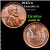 Image 1 : 1945-s Lincoln Cent 1c Grades GEM+ Unc RB