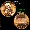 Image 1 : Proof 1964 Lincoln Cent 1c Grades Gem++ Proof Red