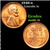 Image 1 : 1946-s Lincoln Cent 1c Grades GEM+ Unc RB