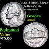 Image 1 : 1964-d Jefferson Nickel Mint Error 5c Grades Select AU