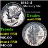 Image 1 : 1942-d Mercury Dime 10c Grades GEM FSB