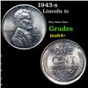 Image 1 : 1943-s Lincoln Cent 1c Grades Choice+ Unc