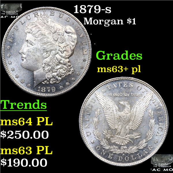 1879-s Morgan Dollar $1 Grades Select Unc+ PL