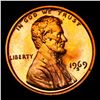 Image 2 : Proof 1969-s Lincoln Cent 1c Grades Gem++ Proof Red Cameo