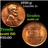 Image 1 : 1956-p Lincoln Cent 1c Grades GEM+ Unc RD