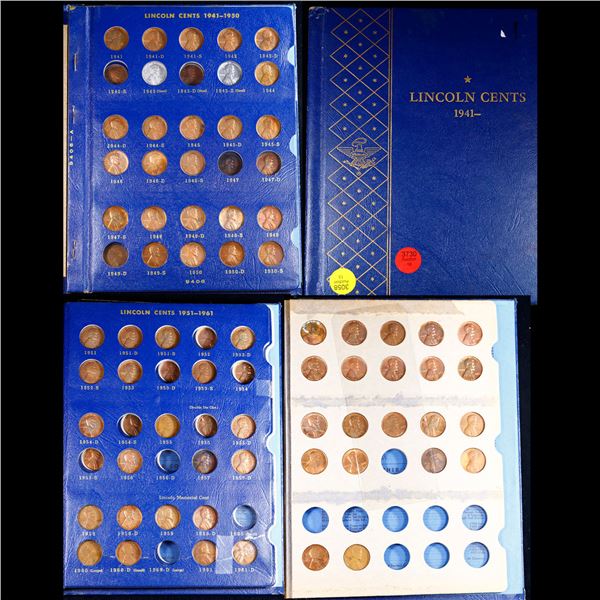 Partialy Complete Lincoln 1c Whitiman Book, 1941-1968,67 Coin in total