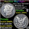 Image 1 : ***Auction Highlight*** 1897-o Morgan Dollar Near TOP POP! $1 Graded ms63+ DMPL BY SEGS (fc)