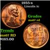 Image 1 : 1955-s Lincoln Cent 1c Grades GEM++ Unc RD