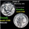 Image 1 : 1944-d Mercury Dime 10c Grades GEM FSB