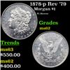 Image 1 : 1878-p Rev '79 Morgan Dollar $1 Grades Select Unc