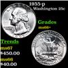 Image 1 : 1955-p Washington Quarter 25c Grades GEM++ Unc