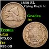 Image 1 : 1858 SL Flying Eagle Cent 1c Grades f+