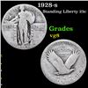 Image 1 : 1928-s Standing Liberty Quarter 25c Grades vg, very good