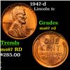 Image 1 : 1947-d Lincoln Cent 1c Grades GEM++ Unc RD