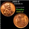 Image 1 : 1955-d Lincoln Cent 1c Grades GEM Unc RD