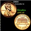 Image 1 : Proof 1964 Lincoln Cent 1c Grades Gem++ Proof Red