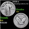 Image 1 : 1928-s Standing Liberty Quarter 25c Grades f, fine