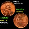 Image 1 : 1945-s Lincoln Cent 1c Grades GEM++ Unc RD